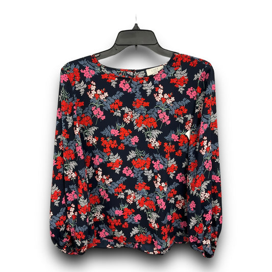 Blouse Long Sleeve By Loft In Floral Print, Size: M