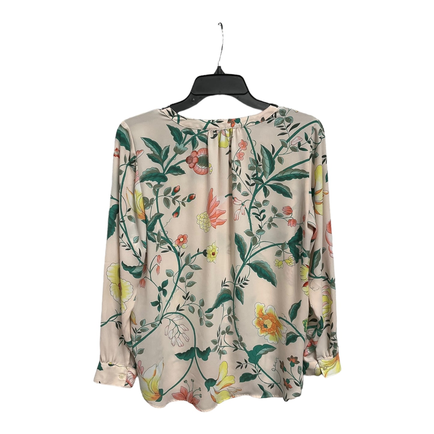 Blouse Long Sleeve By Loft In Floral Print, Size: S