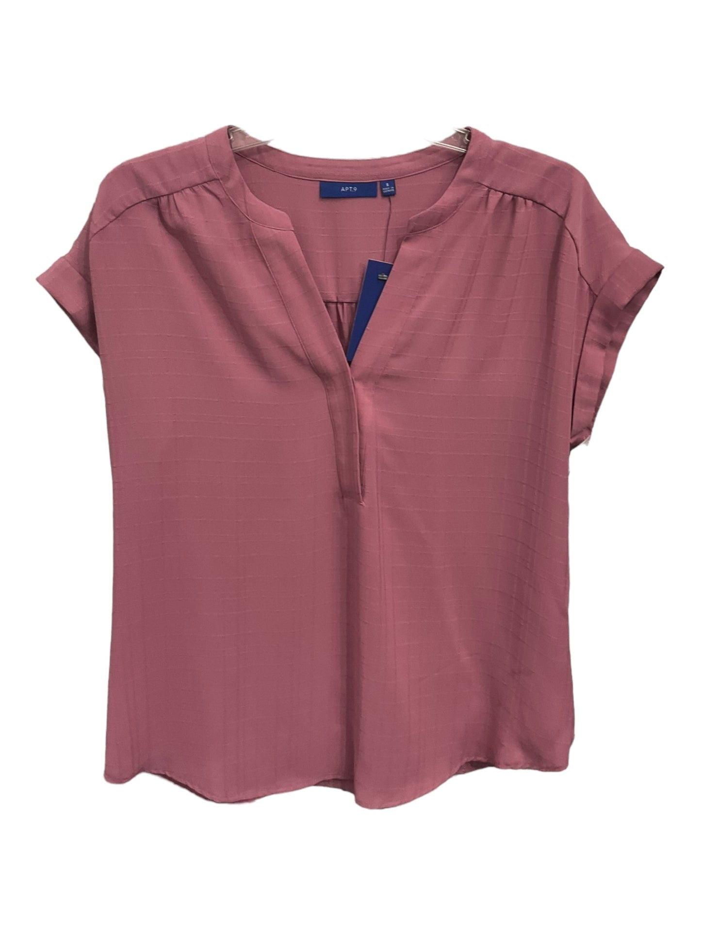 Top Short Sleeve By Apt 9 In Pink, Size: S