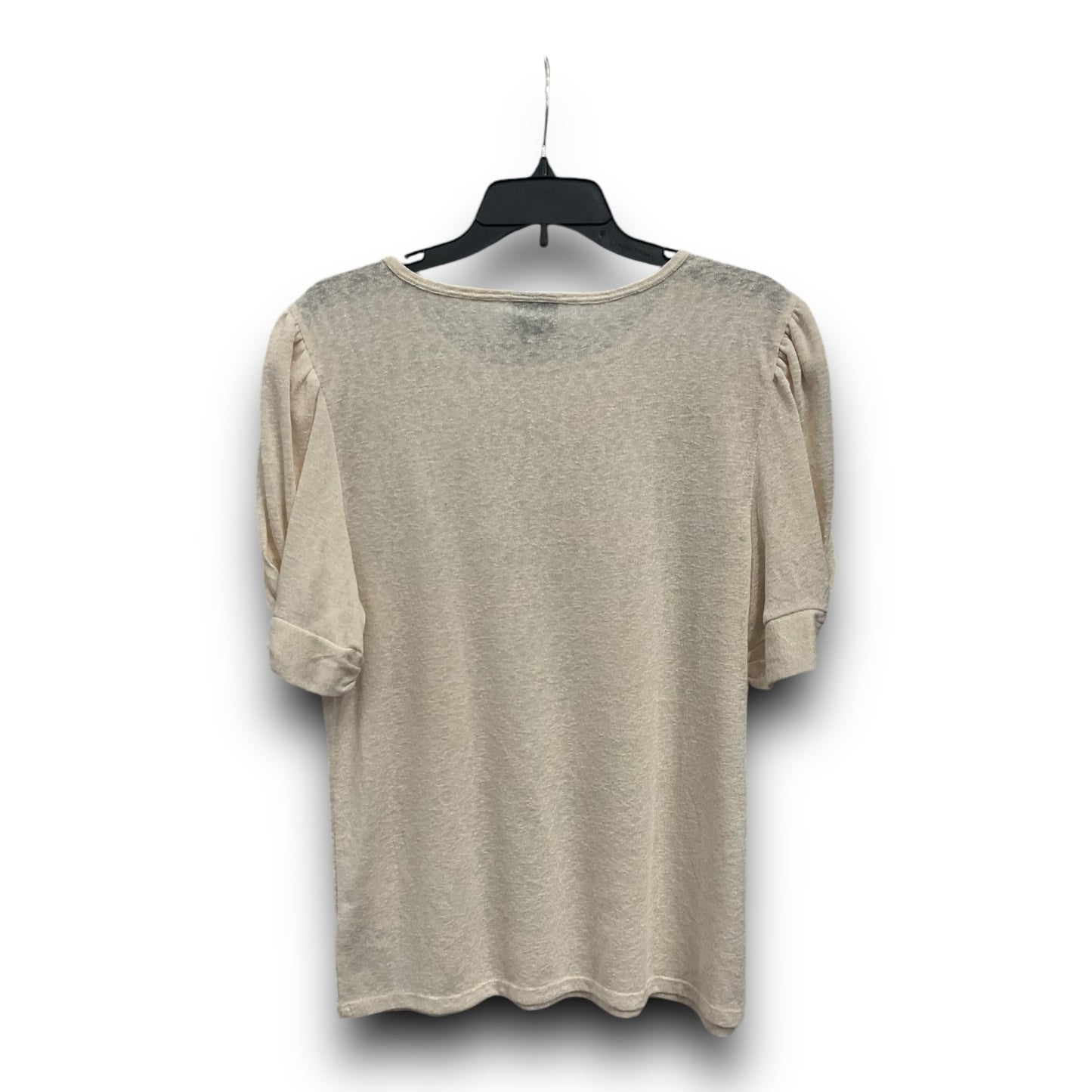 Top Short Sleeve By Bobeau In Cream, Size: L