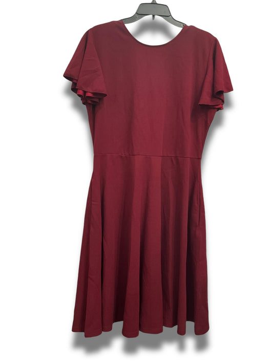 Dress Casual Short By Clothes Mentor In Red, Size: 2x