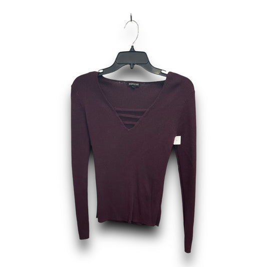 Top Long Sleeve By Express In Purple, Size: M