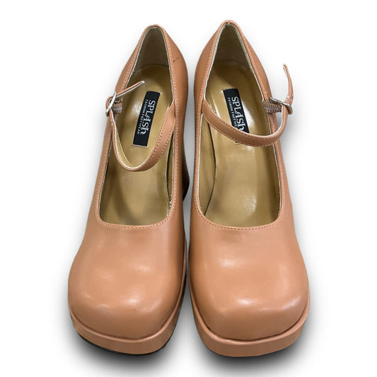 Shoes Heels Block By Clothes Mentor In Tan, Size: 6