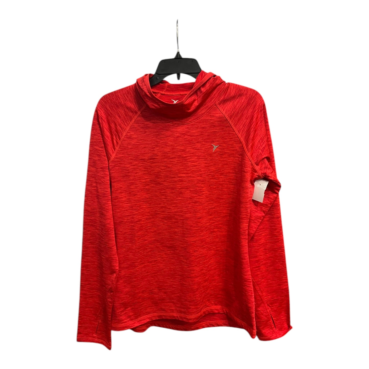 Athletic Top Long Sleeve Hoodie By Old Navy In Red, Size: M