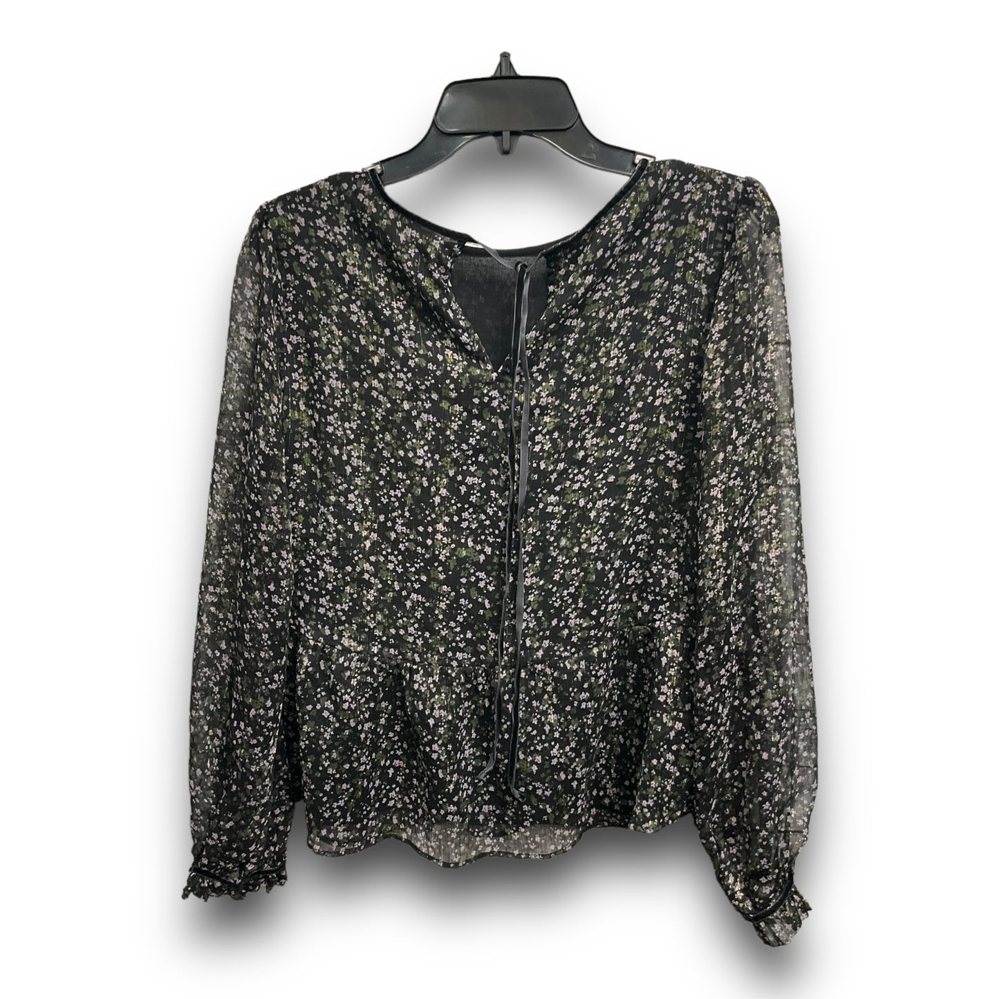 Top Long Sleeve By Loft In Floral Print, Size: M