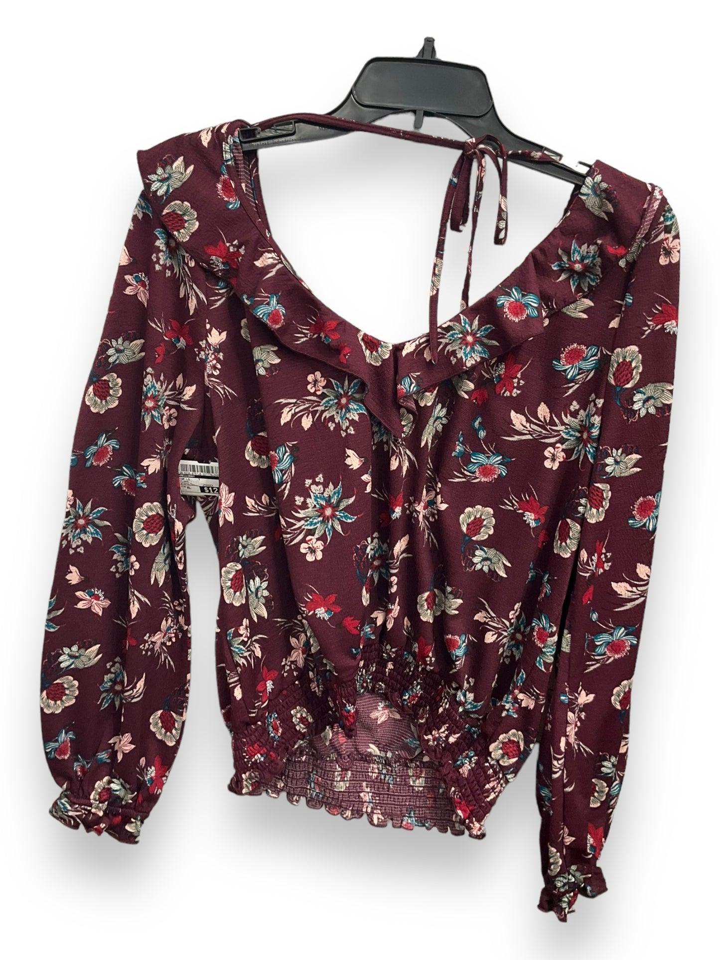 Top Long Sleeve By Melloday In Floral Print, Size: Xl