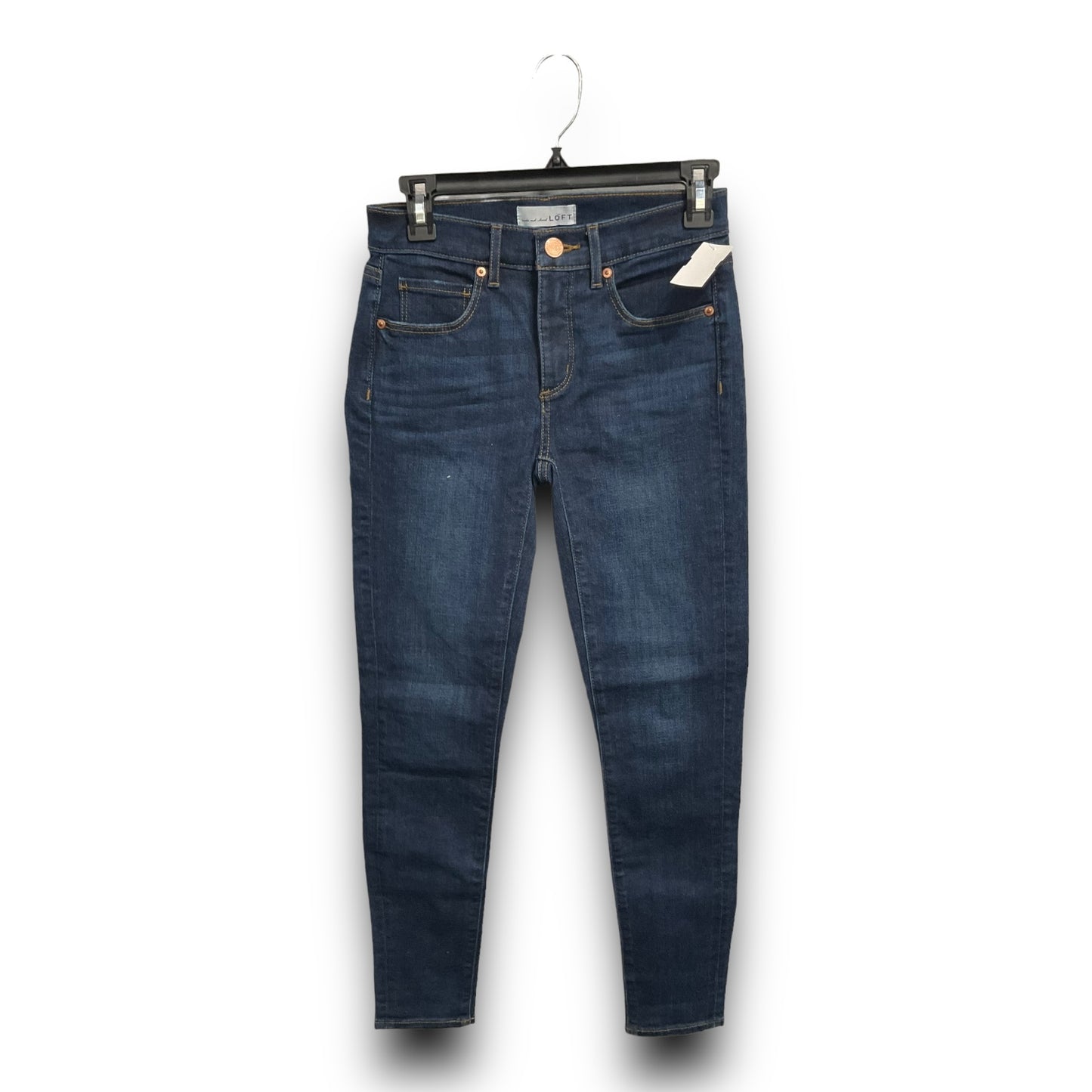 Jeans Skinny By Loft In Blue Denim, Size: 0