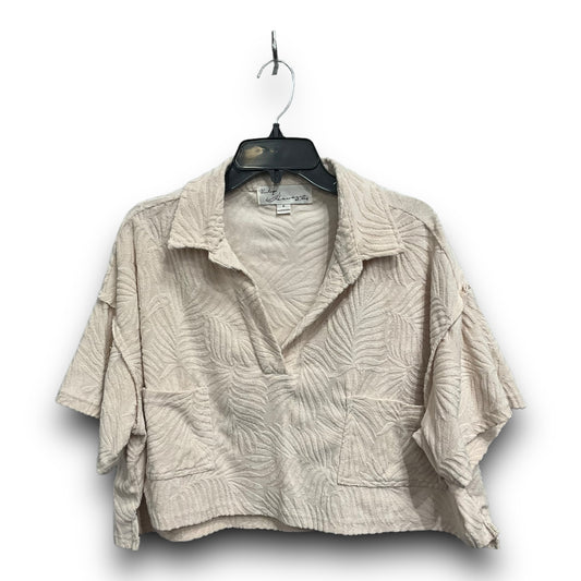 Top Short Sleeve By Vintage Havana In Cream, Size: S