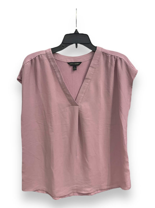 Top Short Sleeve By Banana Republic In Purple, Size: M