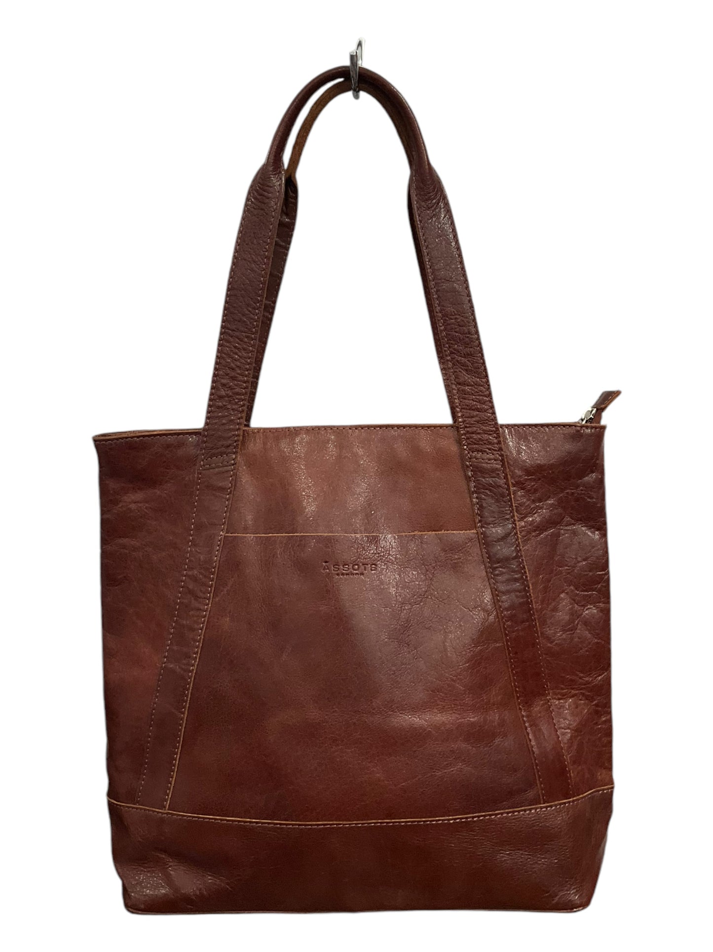 Tote Leather By Assots, Size: Medium