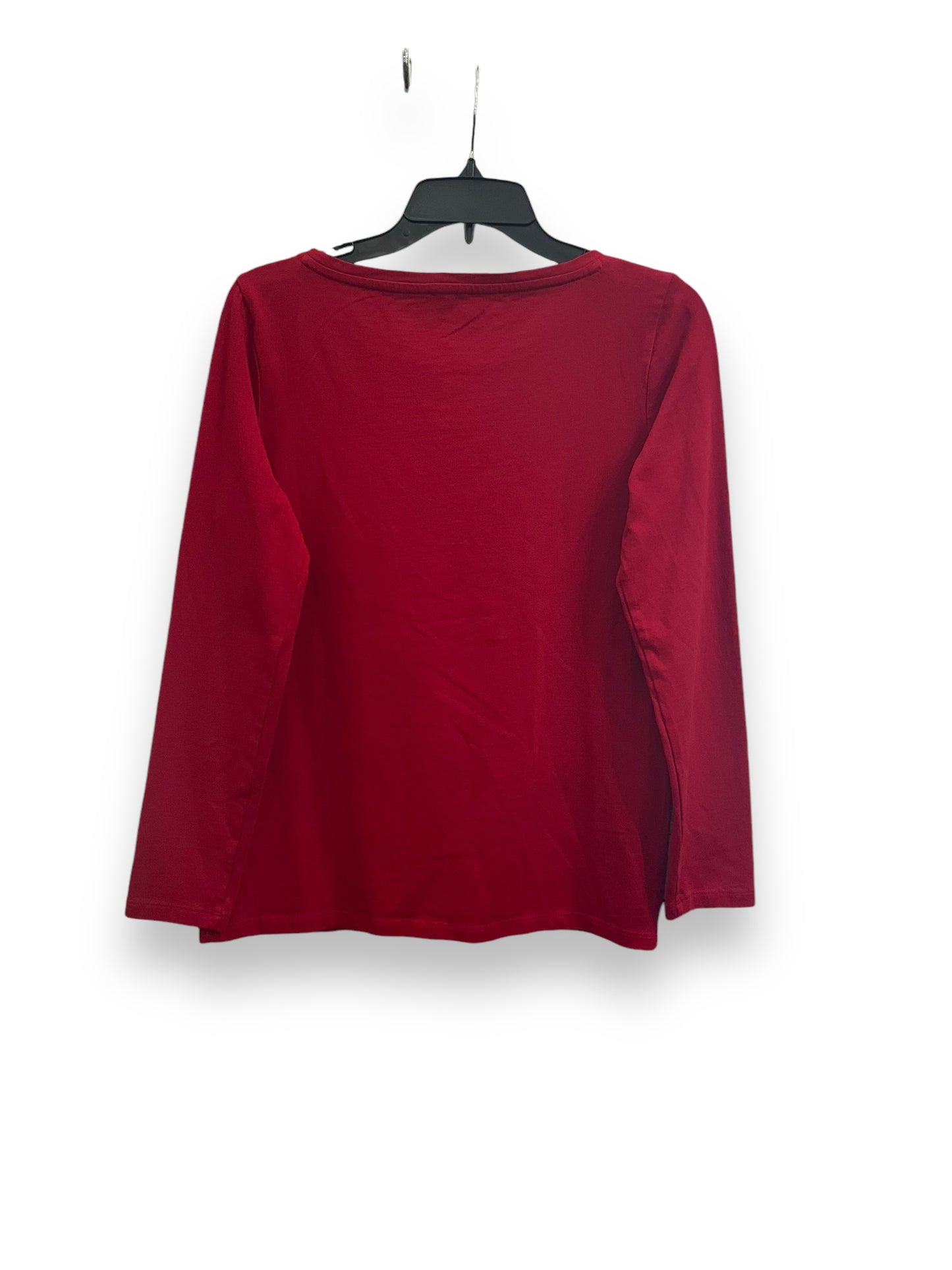 Top Long Sleeve By Talbots In Red, Size: S