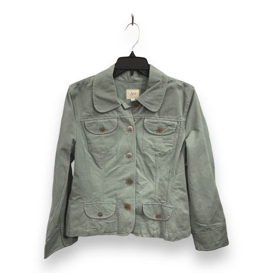 Jacket Denim By J. Jill In Green, Size: M