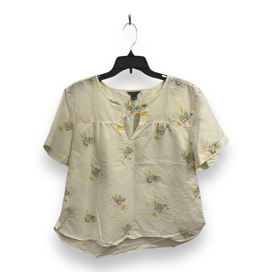 Top Short Sleeve By Eddie Bauer In Floral Print, Size: L