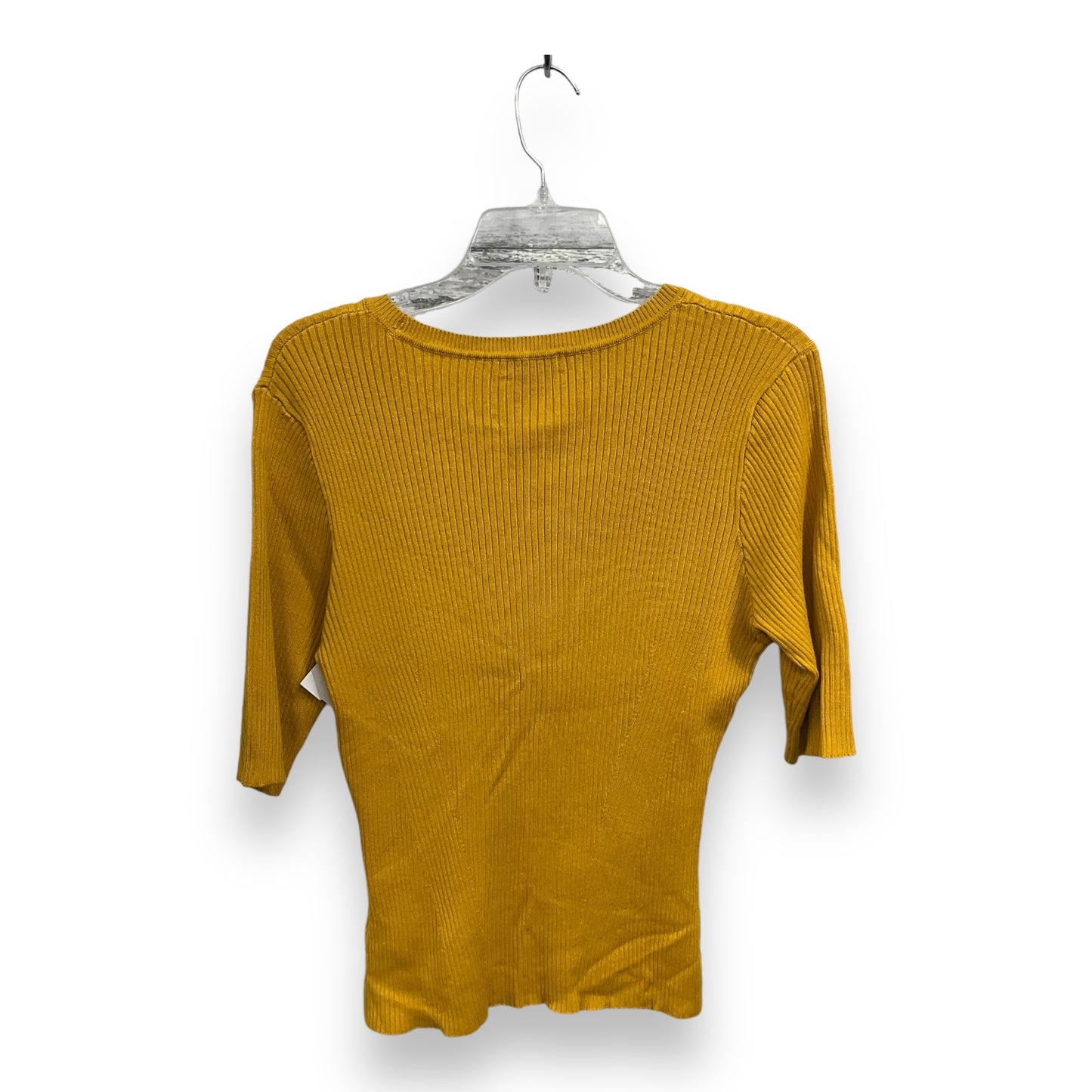 Top Short Sleeve By Ophelia Roe In Yellow, Size: Xl