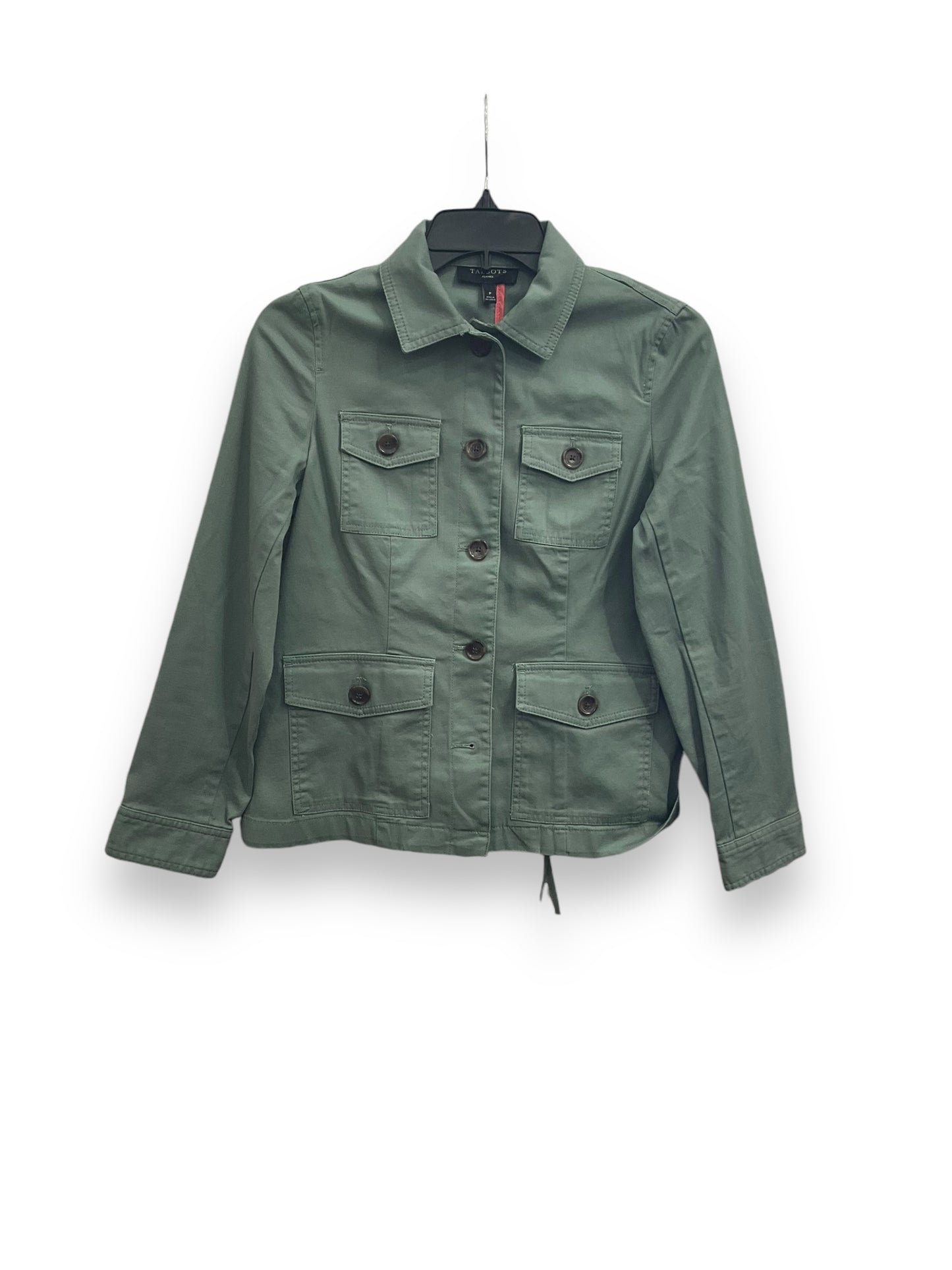 Jacket Shirt By Talbots In Green, Size: Sp