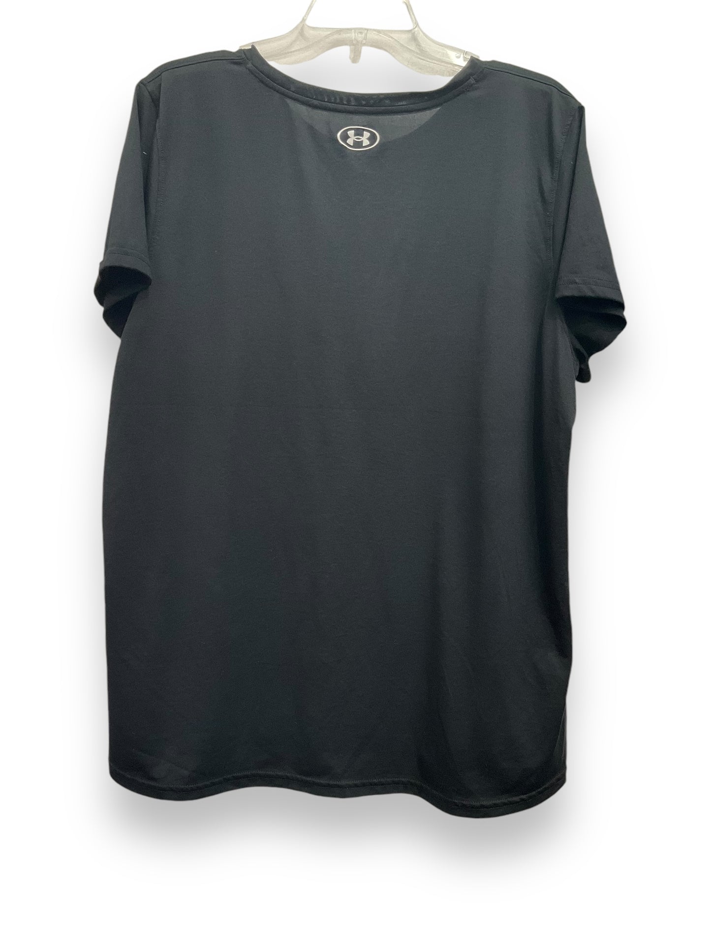 Athletic Top Short Sleeve By Under Armour In Black, Size: Xxl