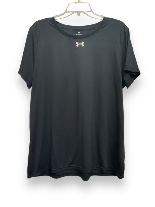 Athletic Top Short Sleeve By Under Armour In Black, Size: Xxl