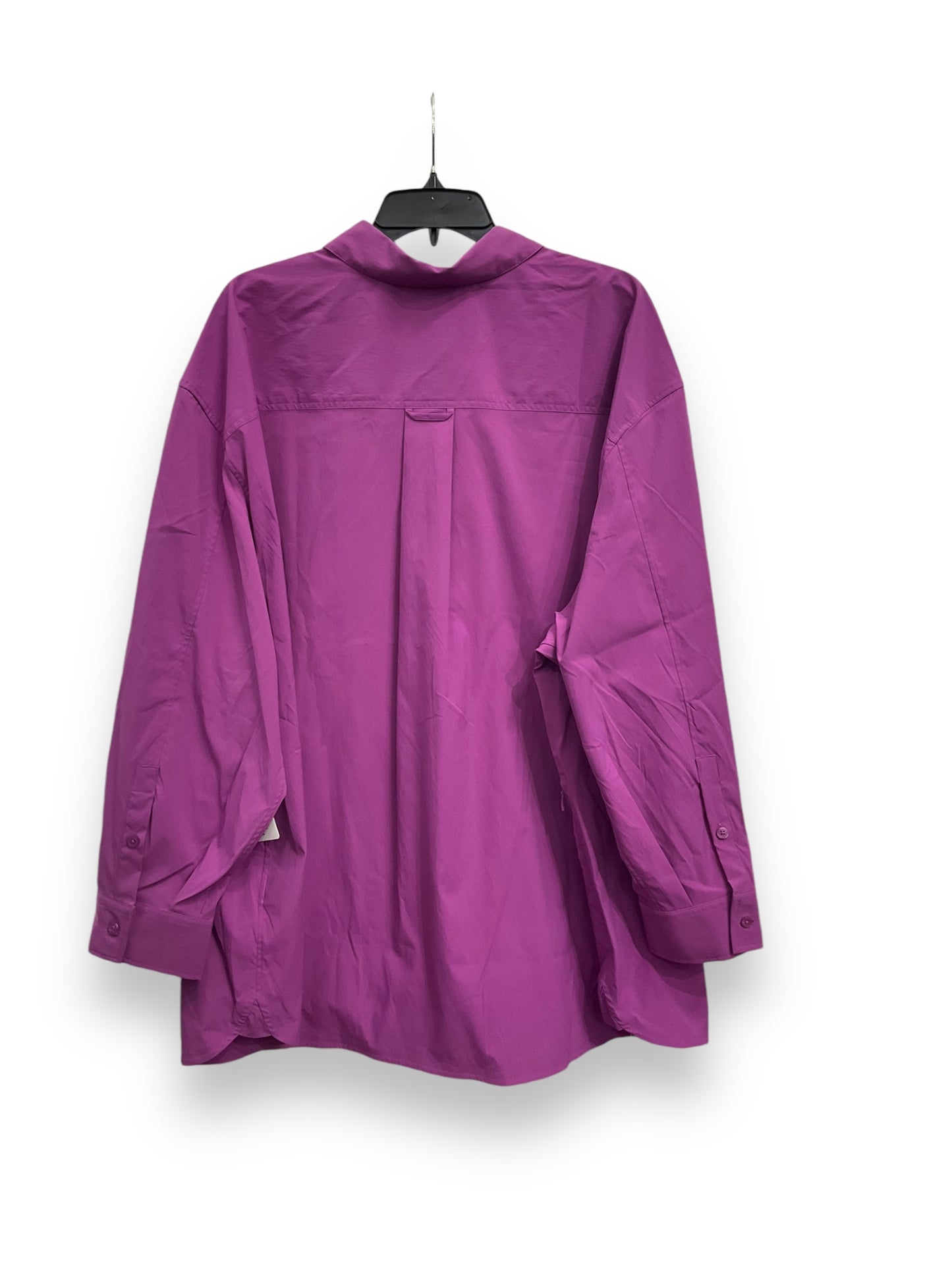 Blouse Long Sleeve By Athleta In Purple, Size: 3x