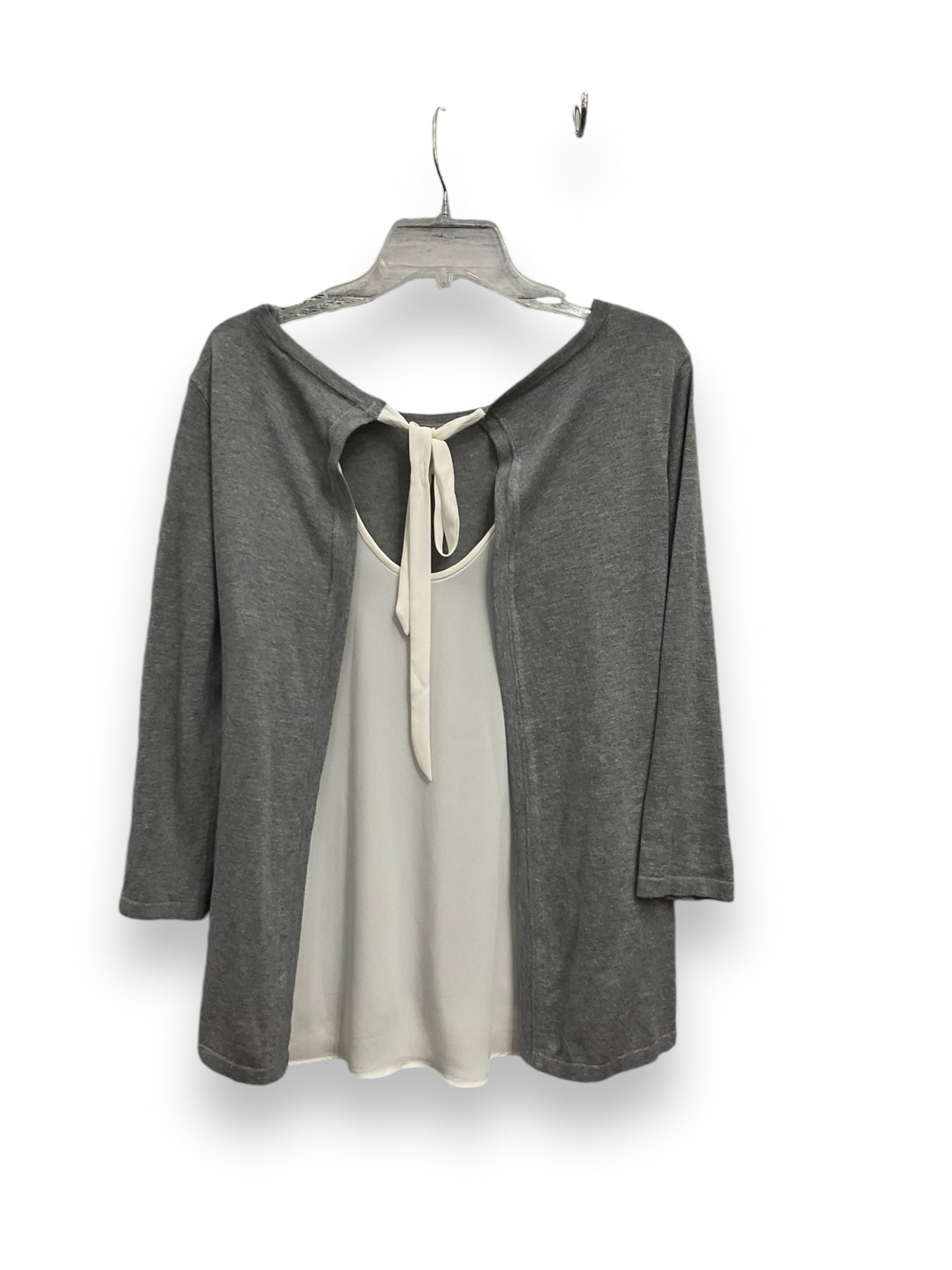 Top Long Sleeve By Loft In Grey, Size: S