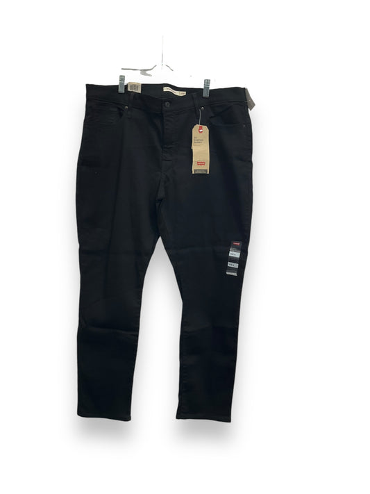 Jeans Skinny By Levis In Black Denim, Size: 20