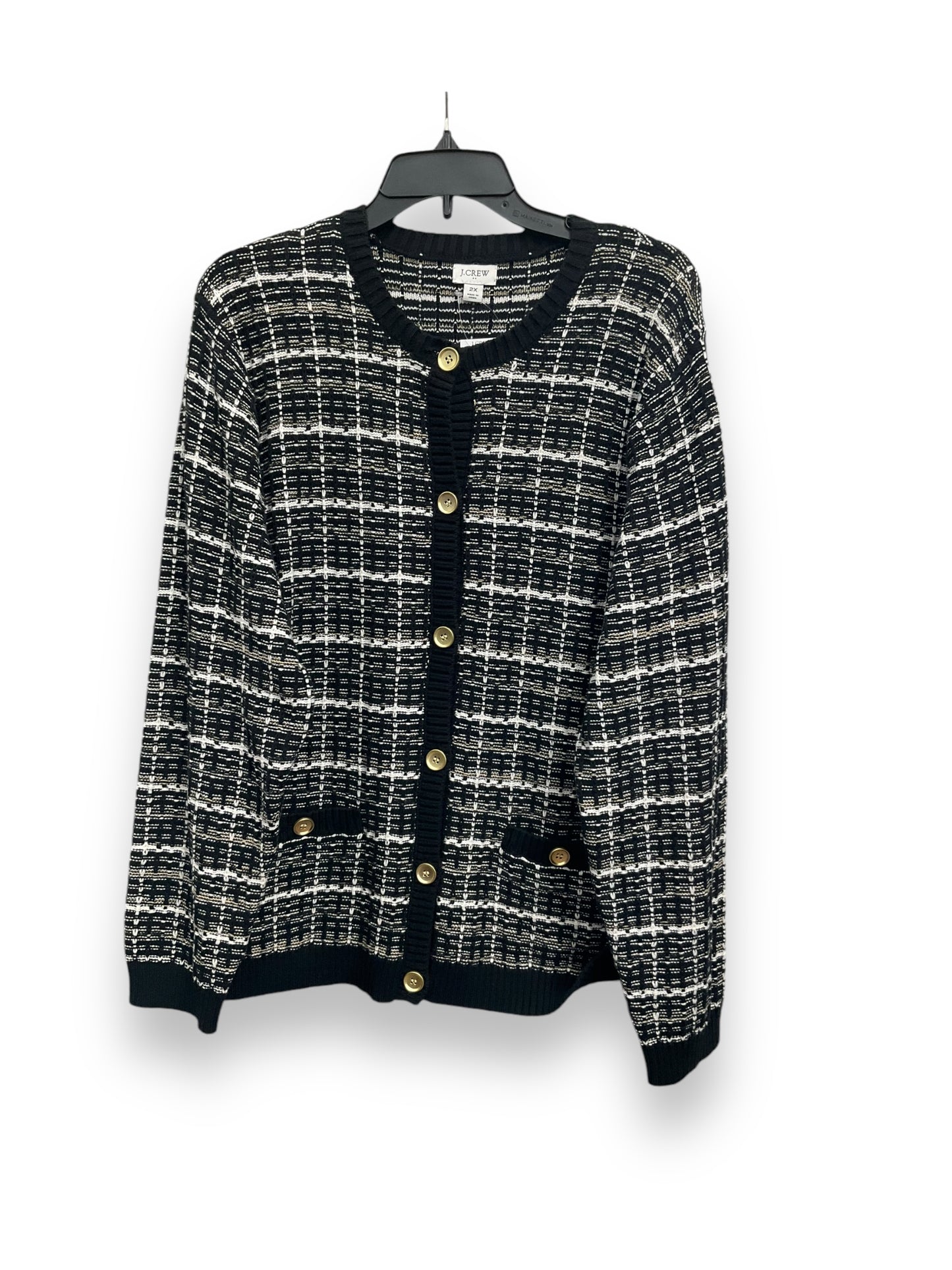 Cardigan By J. Crew In Black & White, Size: 2x