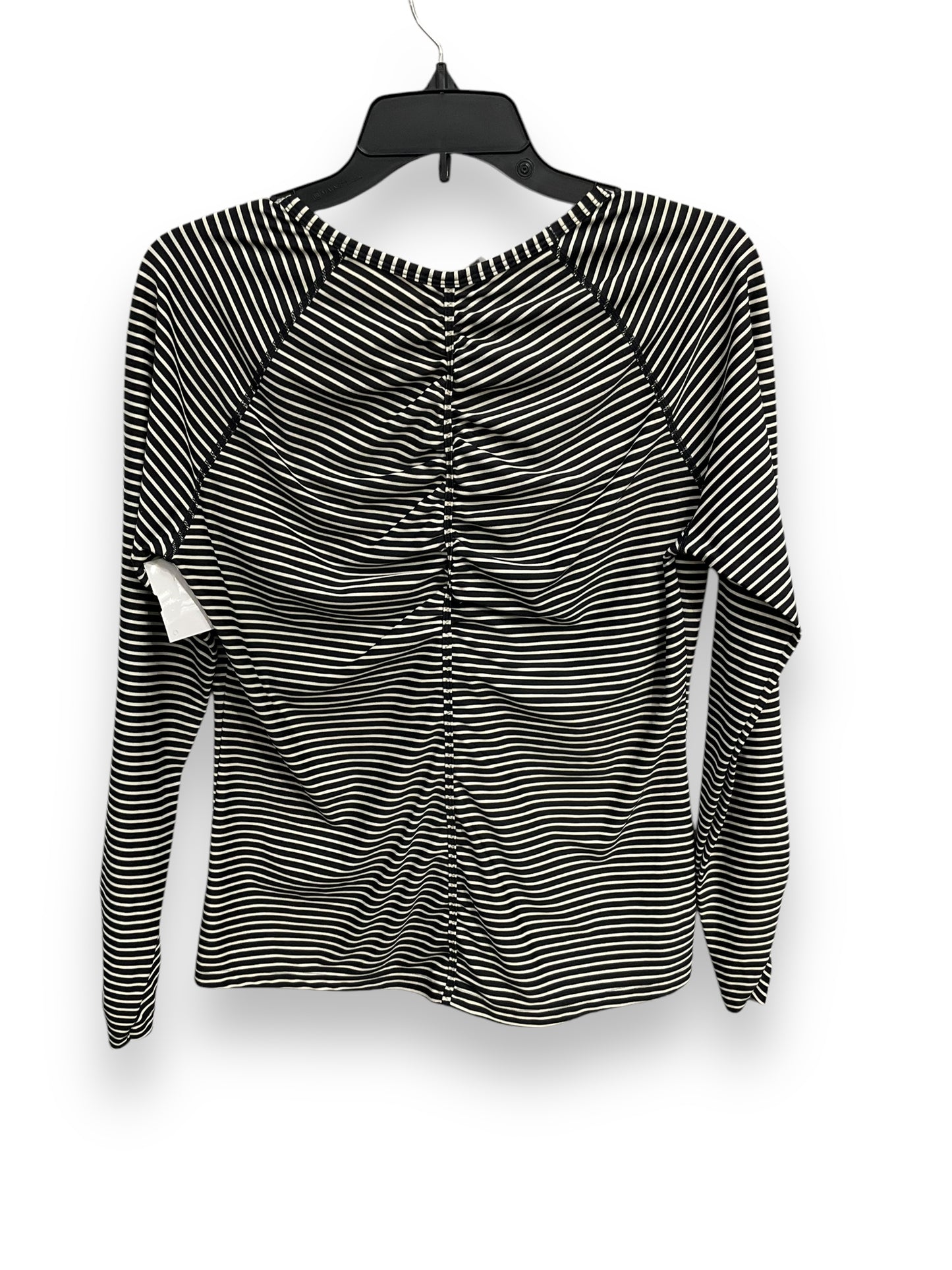 Athletic Top Long Sleeve Crewneck By Athleta In Striped, Size: L