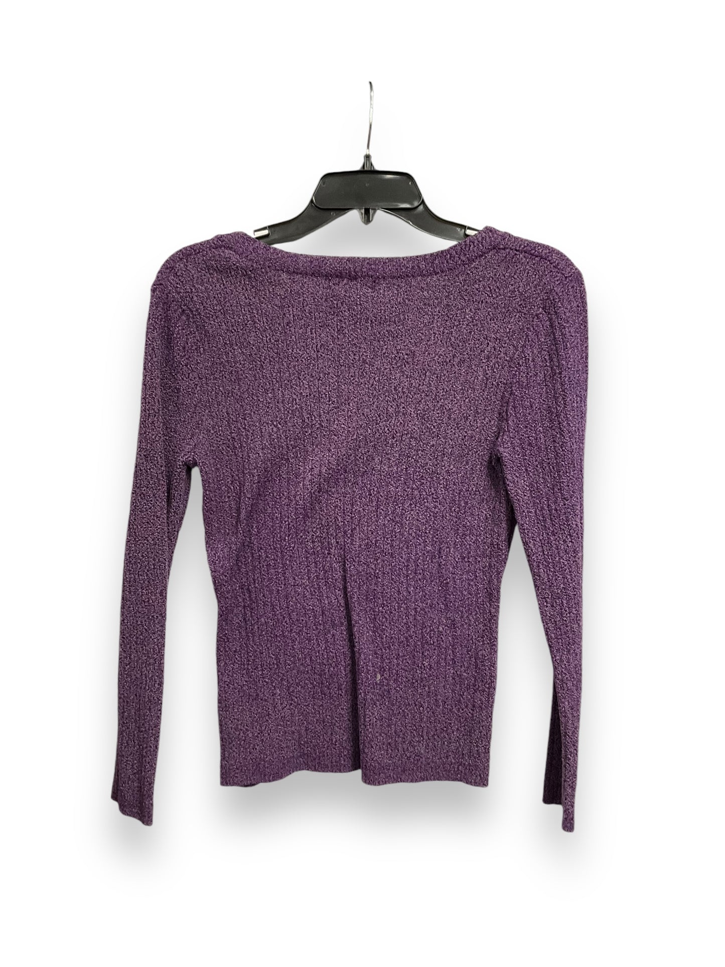 Top Long Sleeve Basic By Croft And Barrow In Purple, Size: S