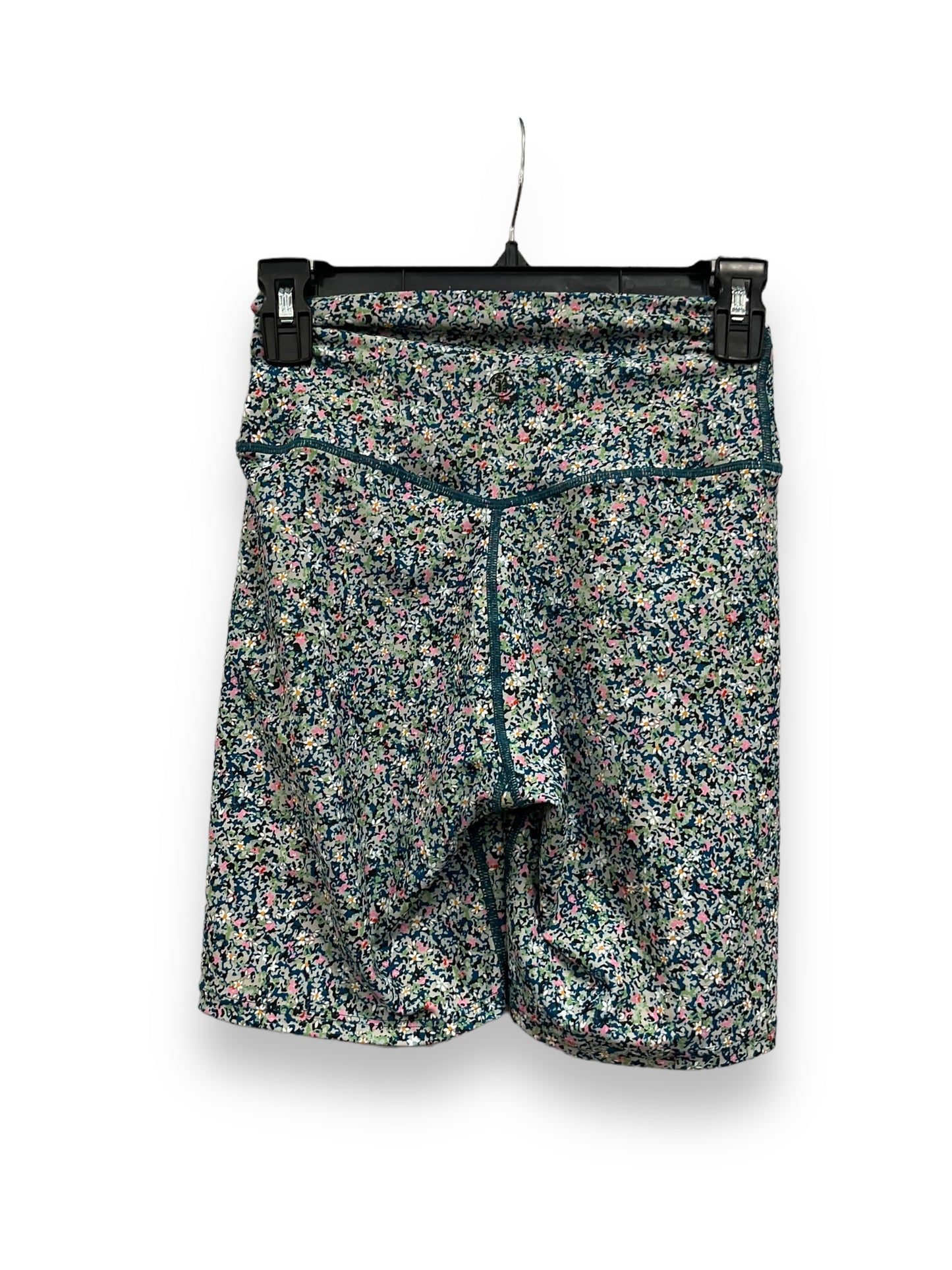 Floral Print Athletic Shorts 2 Pc Sage, Size S