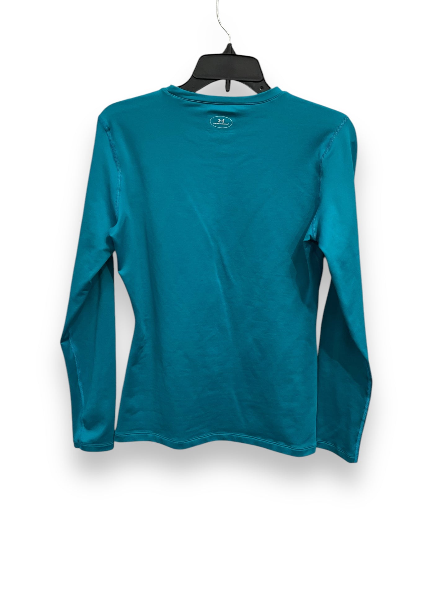 Athletic Top Long Sleeve Collar By Under Armour In Blue, Size: L