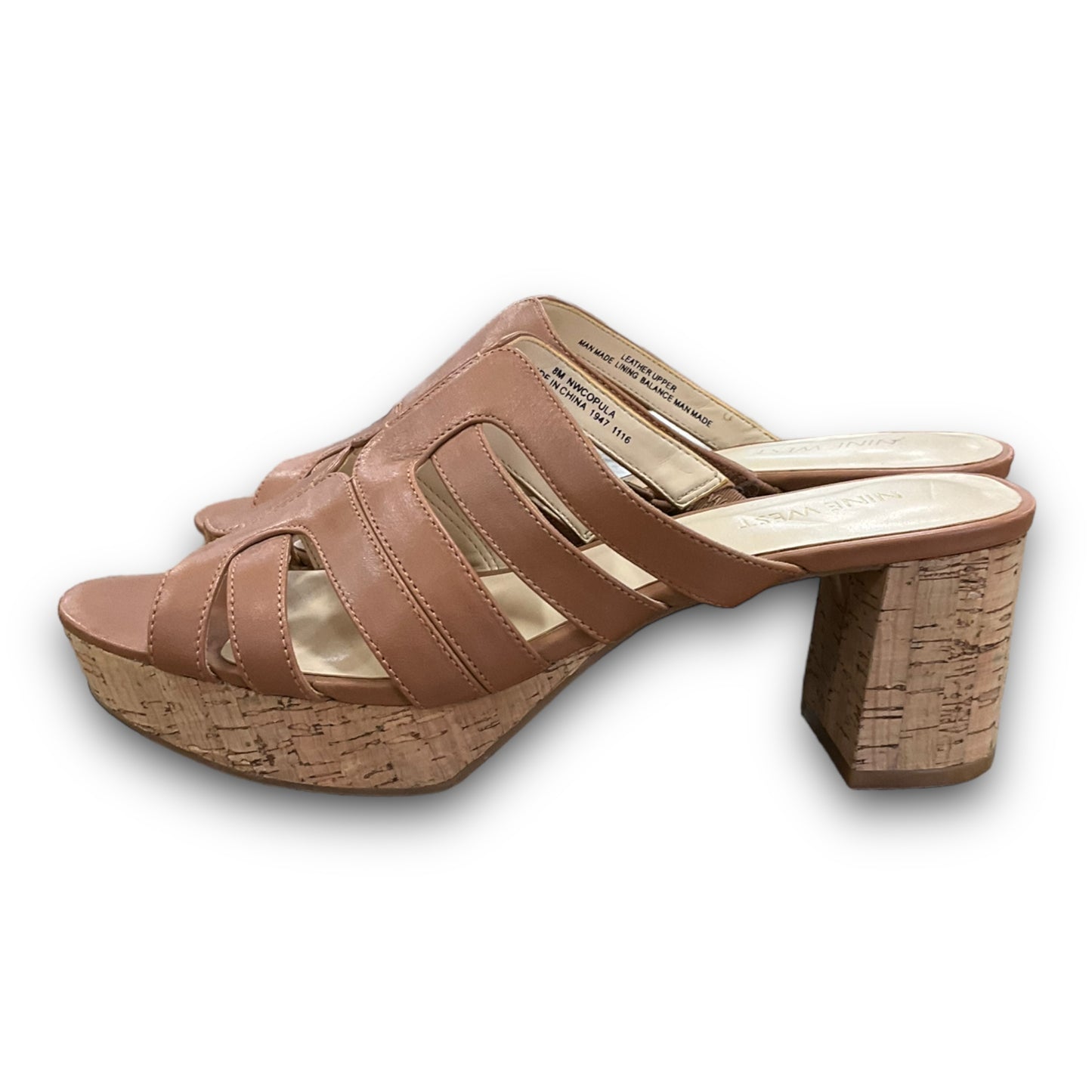 Sandals Heels Wedge By Nine West  Size: 8