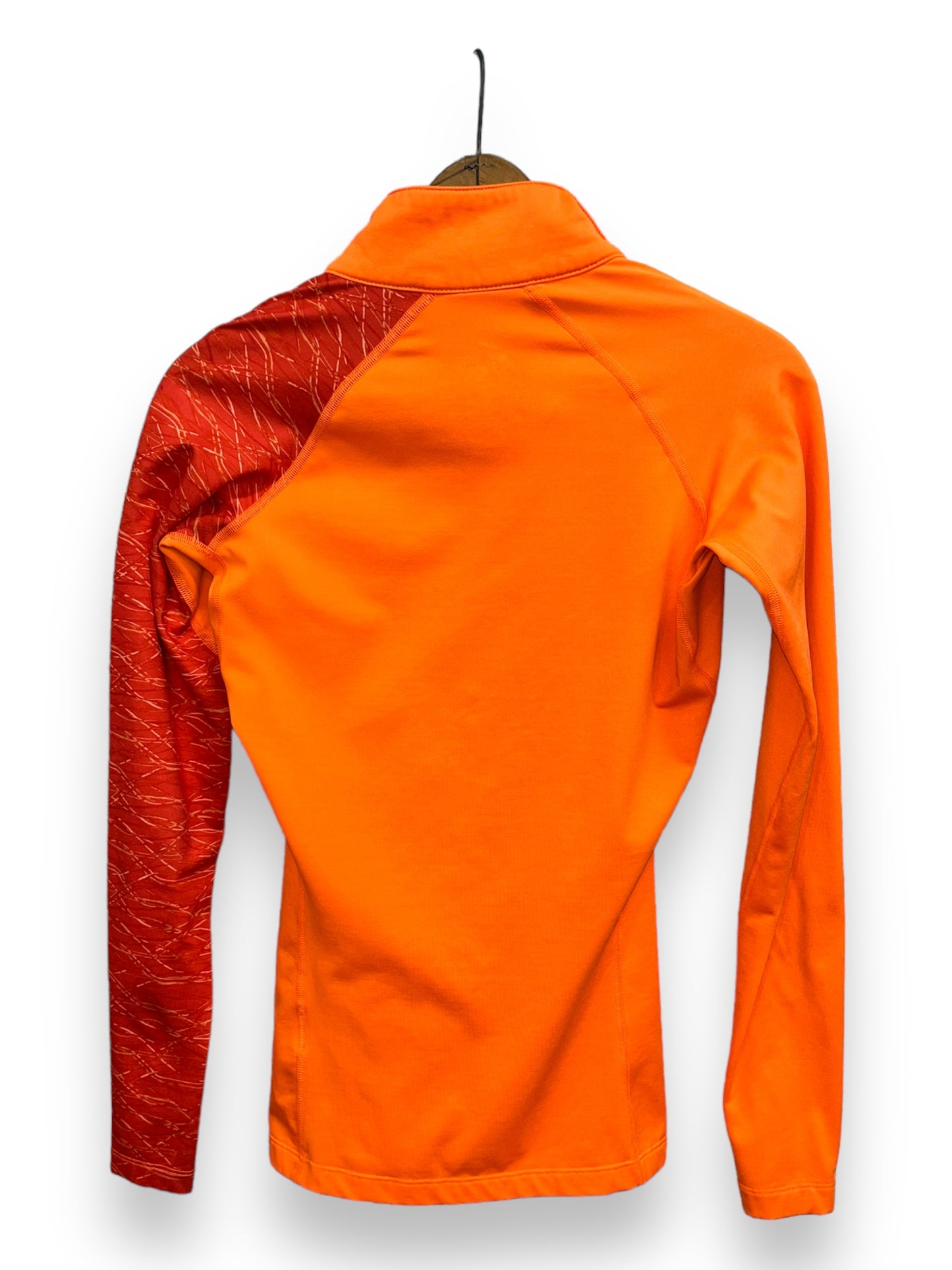 Athletic Top Long Sleeve Collar By Nike Apparel  Size: S